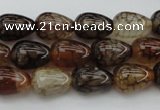 CAG1447 15.5 inches 10*14mm teardrop dragon veins agate beads