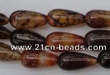 CAG1448 15.5 inches 10*20mm teardrop dragon veins agate beads