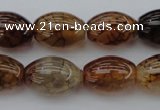 CAG1453 15.5 inches 13*18mm rice dragon veins agate beads