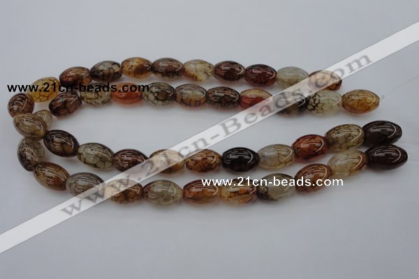 CAG1453 15.5 inches 13*18mm rice dragon veins agate beads