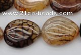 CAG1459 15.5 inches 18*25mm freeform dragon veins agate beads