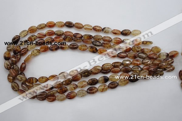 CAG1462 15.5 inches 8*12mm oval dragon veins agate beads