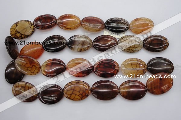 CAG1468 15.5 inches 22*30mm oval dragon veins agate beads