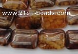 CAG1481 15.5 inches 13*18mm rectangle dragon veins agate beads