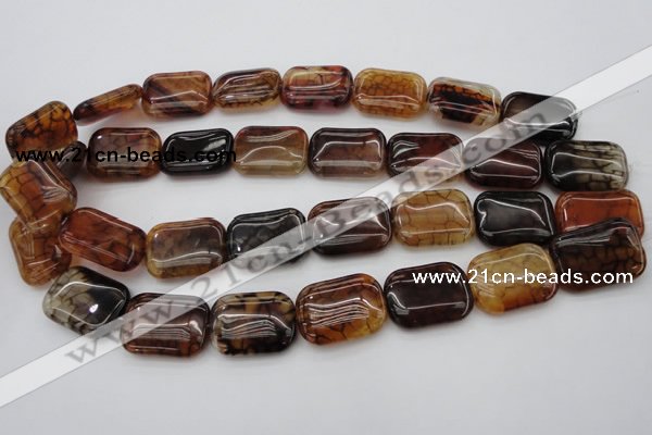 CAG1483 15.5 inches 18*25mm rectangle dragon veins agate beads