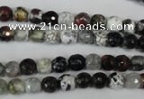 CAG1503 15.5 inches 6mm faceted round fire crackle agate beads