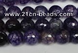 CAG1529 15.5 inches 10mm faceted round fire crackle agate beads