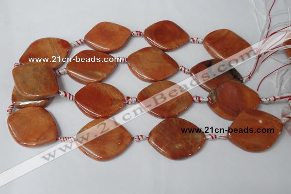 CAG1586 15.5 inches 28*38mm marquise fire crackle agate beads