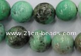 CAG1600 15.5 inches 16mm round green grass agate gemstone beads