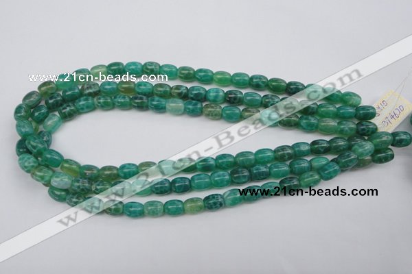 CAG1620 15.5 inches 8*10mm egg-shaped peafowl agate gemstone beads