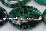 CAG1623 15.5 inches 30*40mm oval peafowl agate gemstone beads