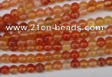 CAG1644 15.5 inches 4mm round red agate gemstone beads