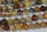 CAG1711 15.5 inches 6mm faceted round rainbow agate beads