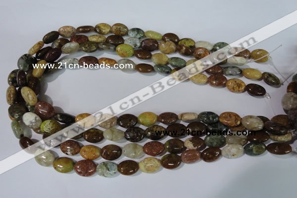 CAG1734 15.5 inches 10*14mm oval rainbow agate beads wholesale