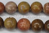 CAG1747 15.5 inches 16mm round golden agate beads wholesale