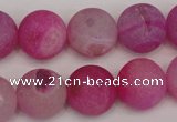 CAG1866 15.5 inches 16mm round matte druzy agate beads whholesale