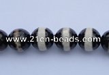 CAG1878 15.5 inches 6mm faceted round tibetan agate beads wholesale