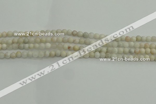 CAG1894 15.5 inches 4mm round grey agate beads wholesale