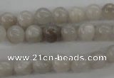 CAG1896 15.5 inches 8mm round grey agate beads wholesale