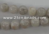 CAG1897 15.5 inches 10mm round grey agate beads wholesale