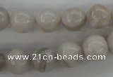 CAG1898 15.5 inches 12mm round grey agate beads wholesale