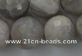 CAG1911 15.5 inches 20mm faceted round grey agate beads wholesale