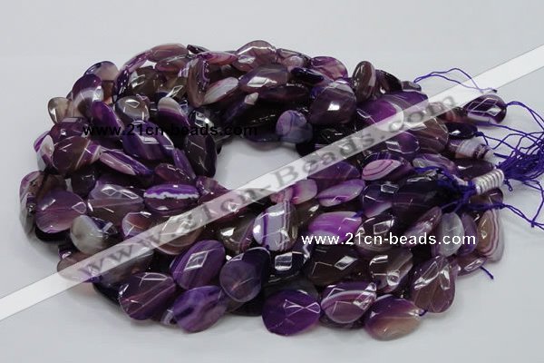 CAG206 15.5 inches 10*20mm faceted teardrop purple agate beads