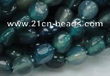 CAG213 15.5 inches 8*10mm freeform blue agate gemstone beads