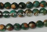 CAG2222 15.5 inches 8mm faceted round fire crackle agate beads