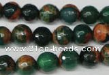 CAG2223 15.5 inches 10mm faceted round fire crackle agate beads