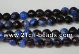 CAG2231 15.5 inches 6mm faceted round fire crackle agate beads