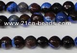 CAG2232 15.5 inches 8mm faceted round fire crackle agate beads