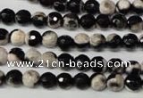 CAG2241 15.5 inches 6mm faceted round fire crackle agate beads