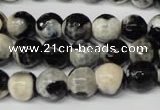 CAG2243 15.5 inches 10mm faceted round fire crackle agate beads