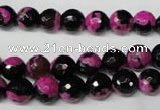 CAG2262 15.5 inches 8mm faceted round fire crackle agate beads