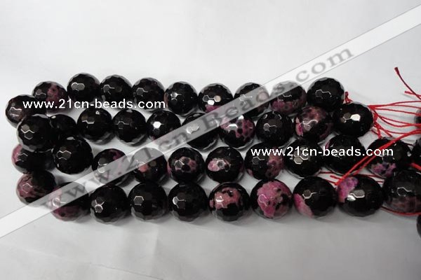 CAG2268 15.5 inches 20mm faceted round fire crackle agate beads