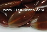 CAG227 15.5 inches 16*30mm marquise red agate gemstone beads