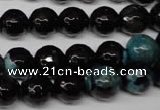 CAG2284 15.5 inches 12mm faceted round fire crackle agate beads