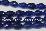 CAG2302 15.5 inches 8*12mm faceted teardrop agate gemstone beads