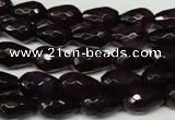 CAG2303 15.5 inches 8*12mm faceted teardrop agate gemstone beads