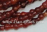 CAG232 15.5 inches 8*12mm pear-shaped red agate gemstone beads