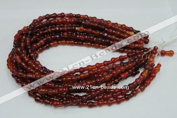 CAG232 15.5 inches 8*12mm pear-shaped red agate gemstone beads