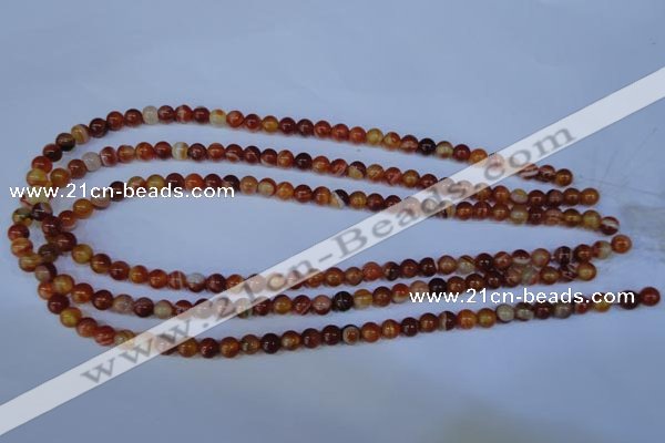 CAG2321 15.5 inches 6mm round red line agate beads wholesale