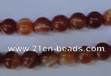 CAG2322 15.5 inches 8mmround red line agate beads wholesale