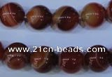 CAG2324 15.5 inches 12mmround red line agate beads wholesale