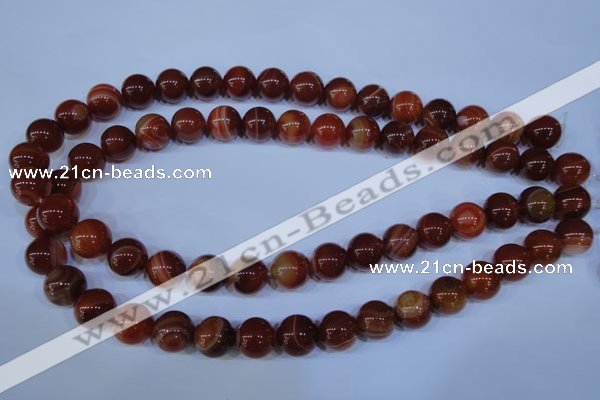 CAG2324 15.5 inches 12mmround red line agate beads wholesale