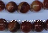 CAG2325 15.5 inches 14mmround red line agate beads wholesale