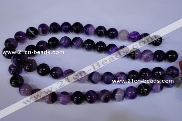 CAG2332 15.5 inches 8mm round violet line agate beads wholesale