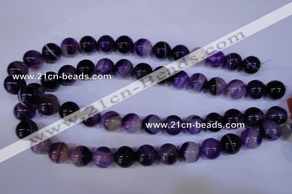 CAG2333 15.5 inches 10mm round violet line agate beads wholesale