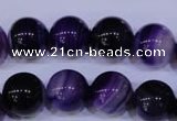 CAG2334 15.5 inches 12mm round violet line agate beads wholesale